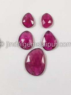 Rubellite Rose Cut Slices